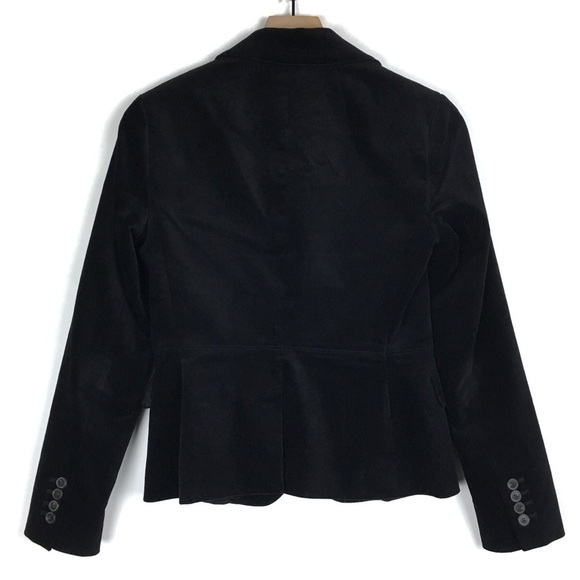 TALBOTS Jacket Blazer Kate Fit Velvet Black Stretch Equestrian Riding Size 2 - Picture 3 of 9